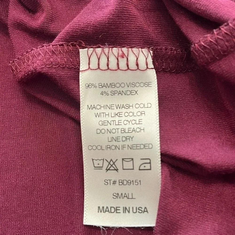 MTS Off the Shoulder Babydoll Burgundy Wine Color Dress size Small. NWT - Picture 8 of 11